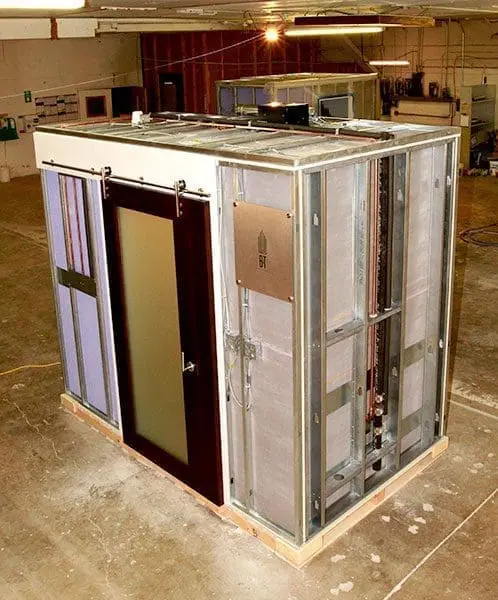 Modular bathroom pod factory fabrication