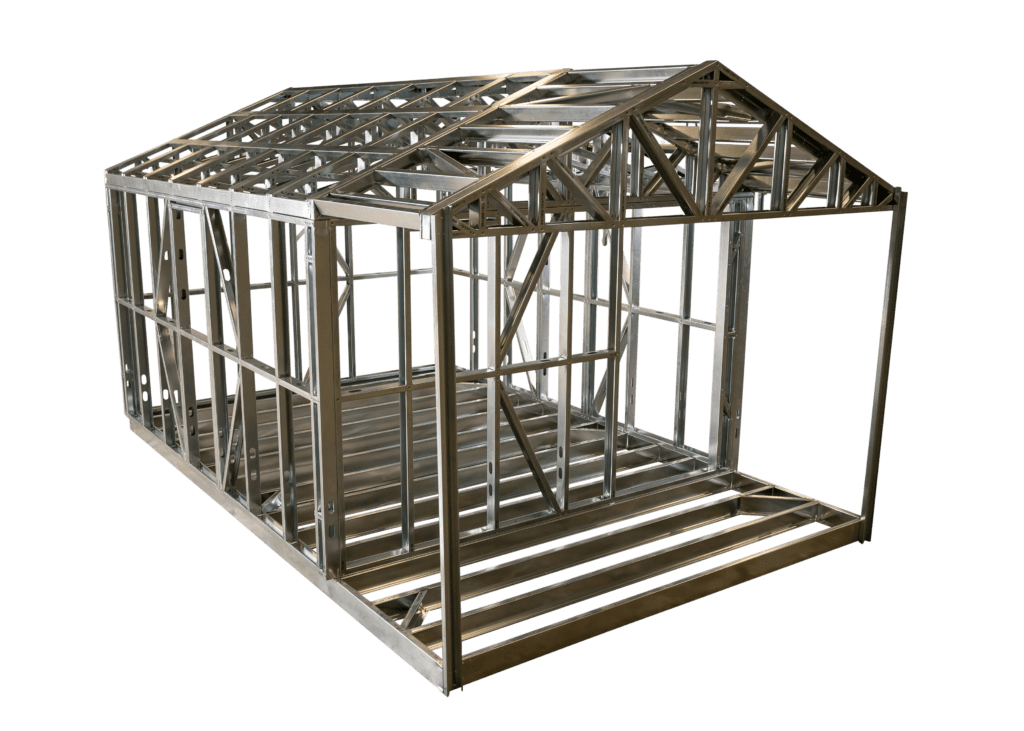 Full body steel frame from B & T Manufacturing's tiny home design.