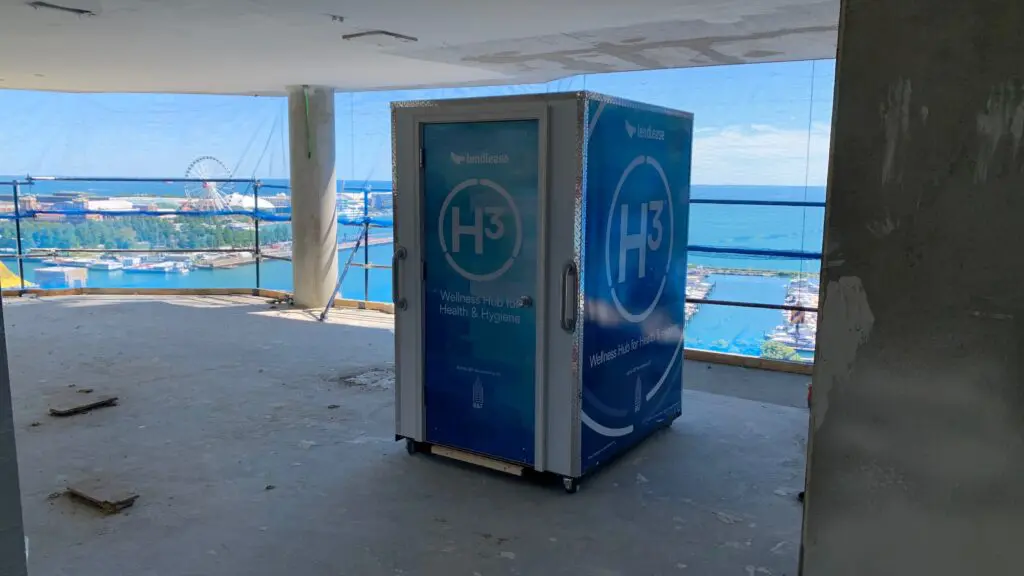 H3 Wellness Hub at a construction site