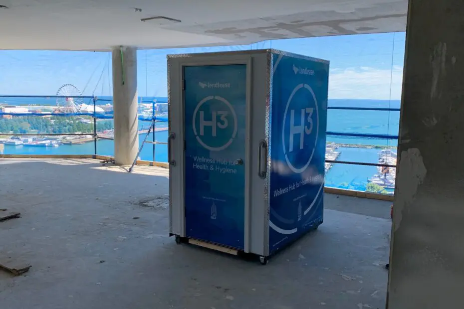 H3 Wellness Hub at a construction site