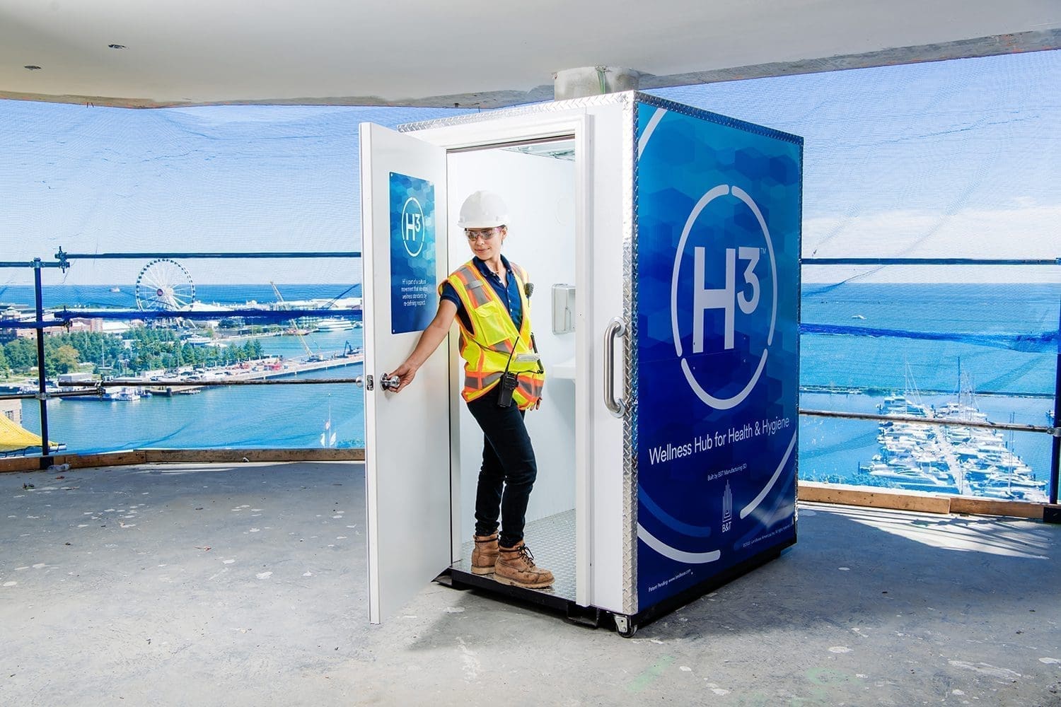 H³ Wellness Hub on a construction site
