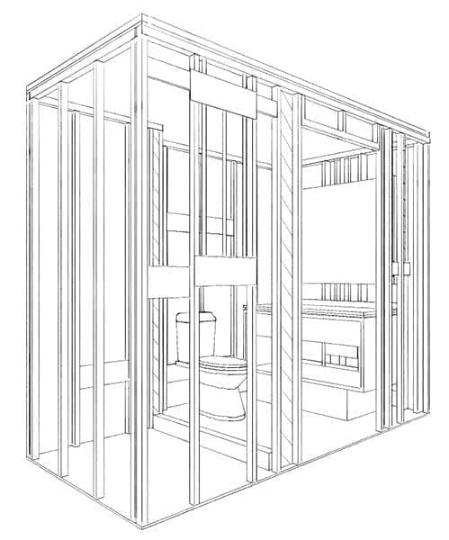 Modular bathroom pod design