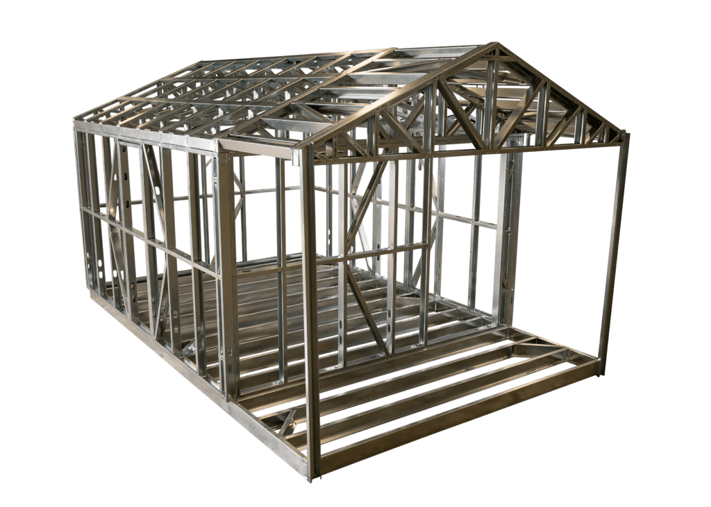 Full body steel frame from B & T Manufacturing's tiny home design.