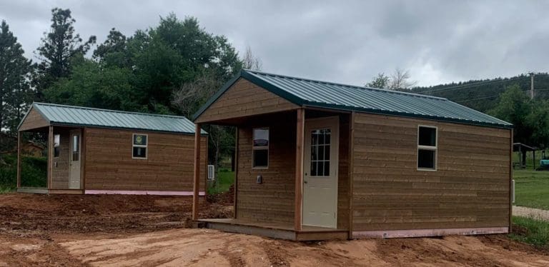 B & T Manufacturing's new cabin at campground