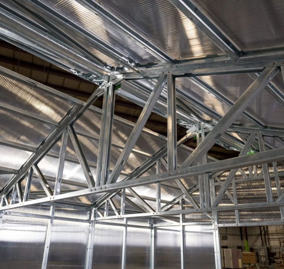 Steel frame roofing structure Steel frame roofing structure